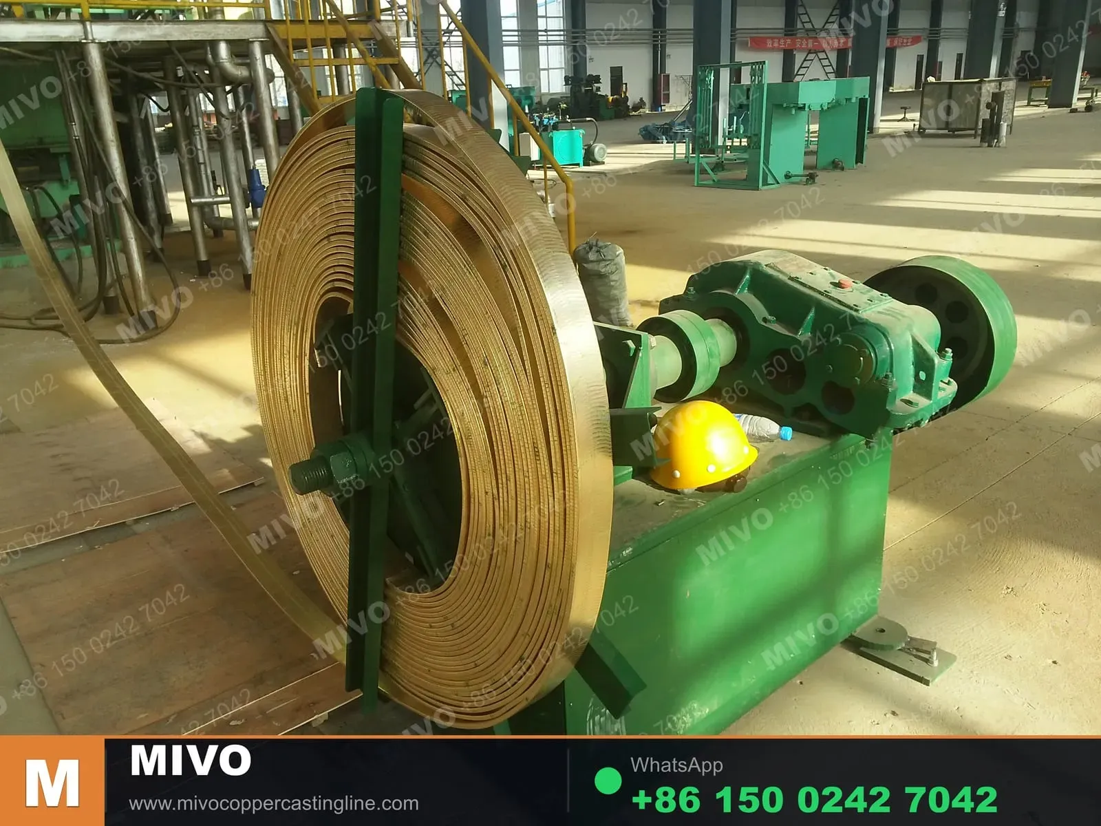 Copper flat-profile coiling equipment in the manufacturing workshop