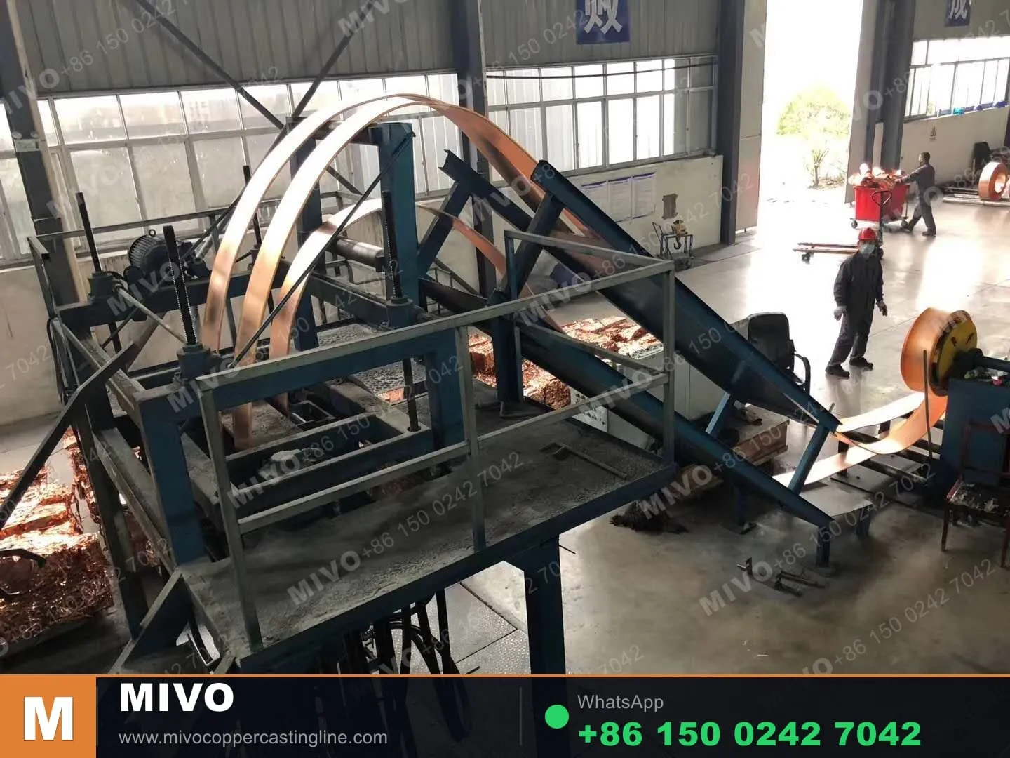 Copper rod continuous casting equipment in factory